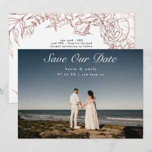 Traditionelles klassisches Foto Gold Eleganter Kra Save The Date
