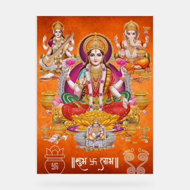 Traditionelles Laxmi Mata Poster (Vorderseite)