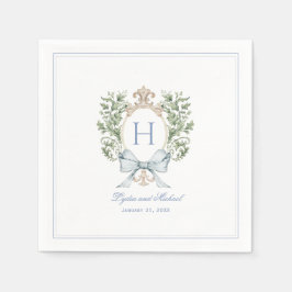 Traditionelles Leaf-Wappen mit Bow | Monografische Serviette