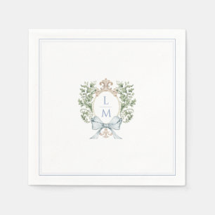 Traditionelles Leaf-Wappen mit Bow Monografische Serviette