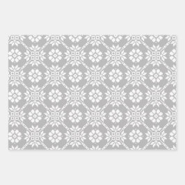 Traditionelles Lettisches Grau Sun Auseklis Saulit Geschenkpapier Set