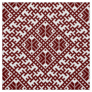 Traditionelles lettisches rotes und weißes stoff