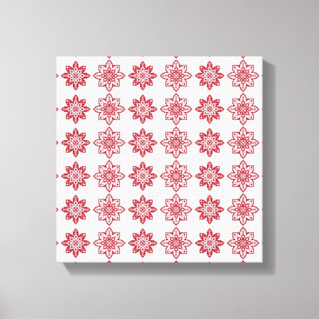 Traditionelles lettisches SUN-Muster IV Leinwanddruck (Vorderseite)