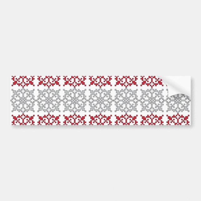 Traditionelles lettisches SUN-Zeichen geometrische Autoaufkleber (Vorne)