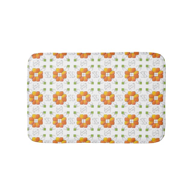 Traditionelles lettisches SUN-Zeichen geometrische Badematte (Vorderseite)