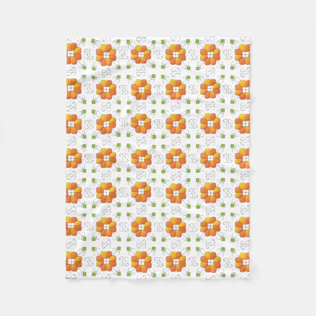 Traditionelles lettisches SUN-Zeichen geometrische Fleecedecke (Vorderseite)
