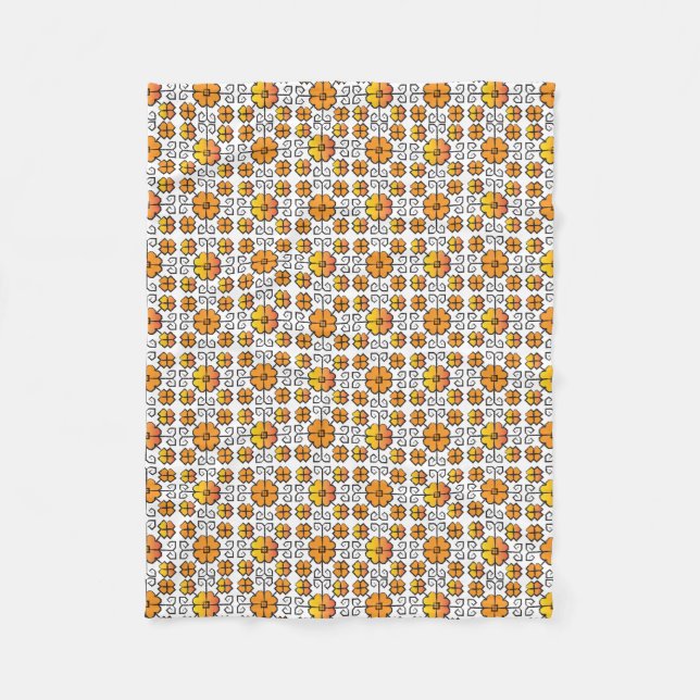 Traditionelles lettisches SUN-Zeichen geometrische Fleecedecke (Vorderseite)