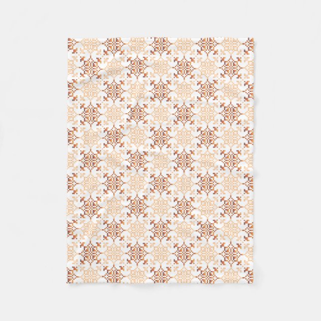 Traditionelles lettisches SUN-Zeichen geometrische Fleecedecke (Vorderseite)