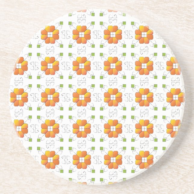 Traditionelles lettisches SUN-Zeichen geometrische Getränkeuntersetzer (Vorne)