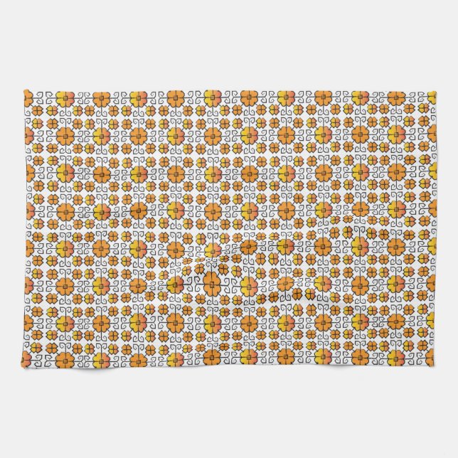 Traditionelles lettisches SUN-Zeichen geometrische Küchentuch (Horizontal)