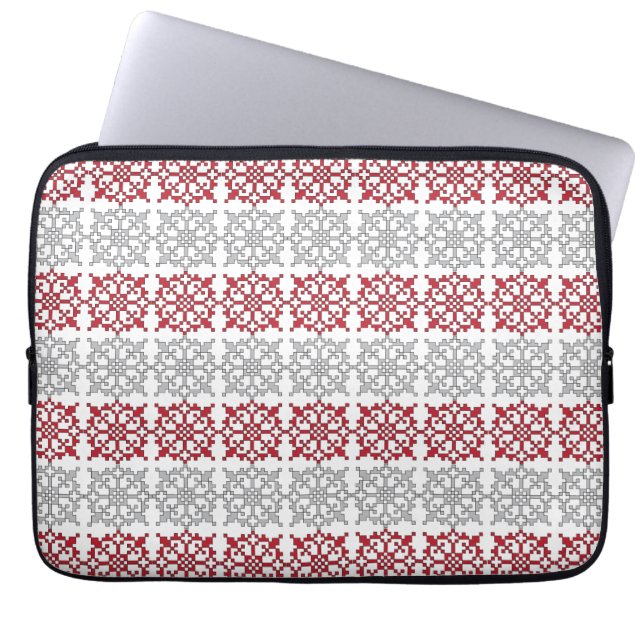 Traditionelles lettisches SUN-Zeichen geometrische Laptopschutzhülle (Vorderseite)