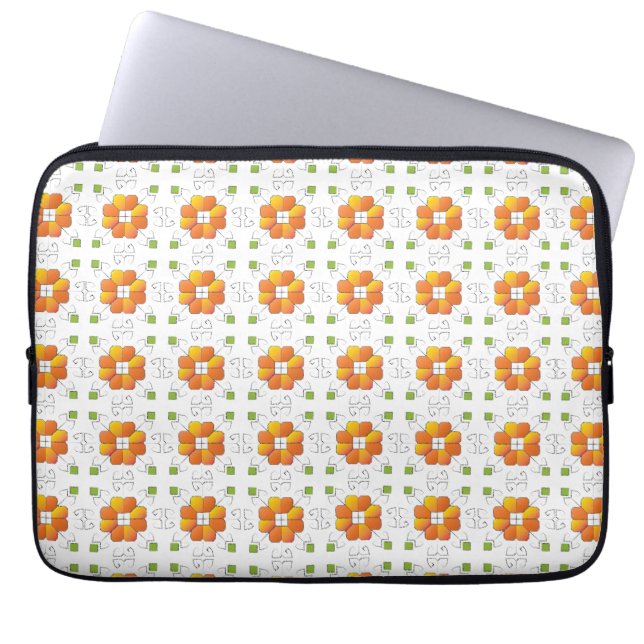 Traditionelles lettisches SUN-Zeichen geometrische Laptopschutzhülle (Vorderseite)