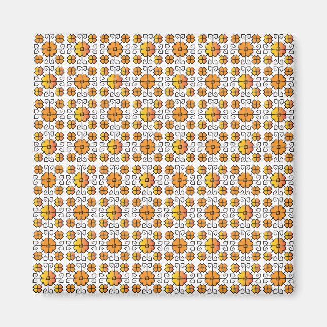 Traditionelles lettisches SUN-Zeichen geometrische Magnet (Vorne)