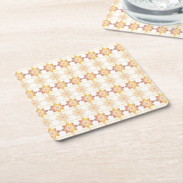 Traditionelles lettisches SUN-Zeichen geometrische Rechteckiger Pappuntersetzer (angewinkelt)