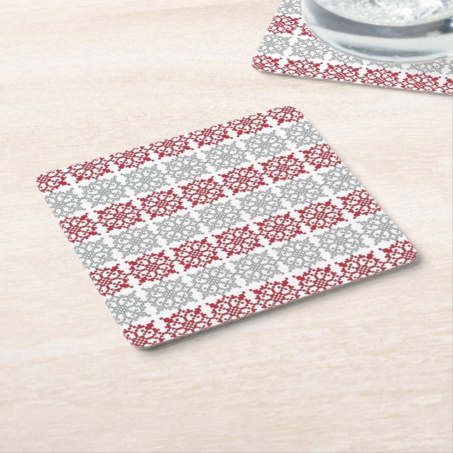 Traditionelles lettisches SUN-Zeichen geometrische Rechteckiger Pappuntersetzer (angewinkelt)