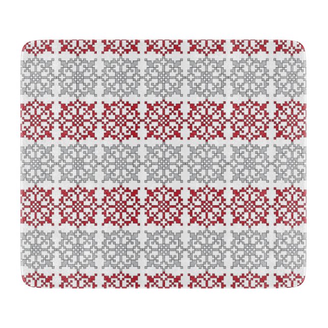 Traditionelles lettisches SUN-Zeichen geometrische Schneidebrett (Vorderseite)