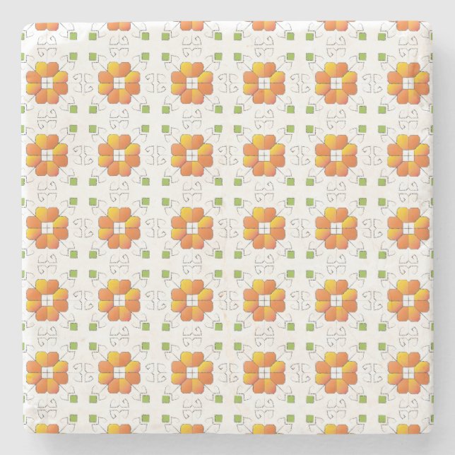 Traditionelles lettisches SUN-Zeichen geometrische Steinuntersetzer (Vorderseite)