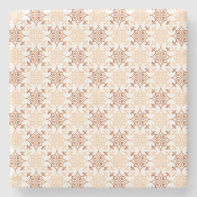 Traditionelles lettisches SUN-Zeichen geometrische Steinuntersetzer (Vorderseite)