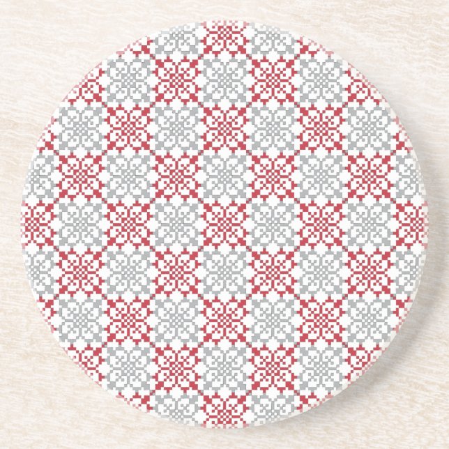 Traditionelles lettisches SUN-Zeichen geometrische Untersetzer (Vorne)