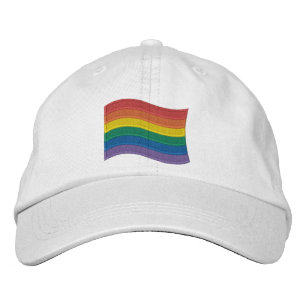 Traditionelles LGBTQ+-Flag mit besticktem Baseball Bestickte Baseballkappe