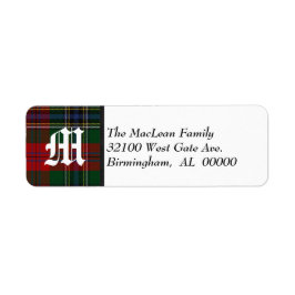 Traditionelles MacLean Tartan-Kariertes Monogramm