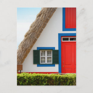 Traditionelles Madeira-Haus in Santana Postkarte