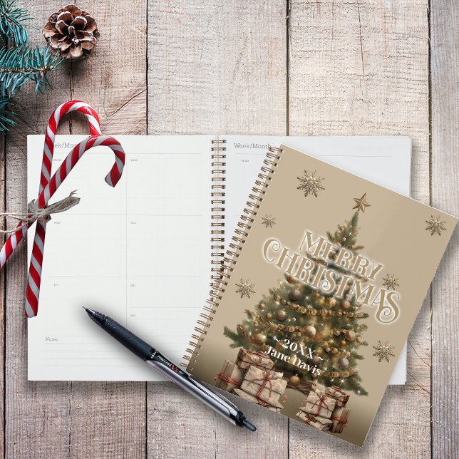 Traditionelles Merry Christmas Antique Gold 20XX Planer (Von Creator hochgeladen)