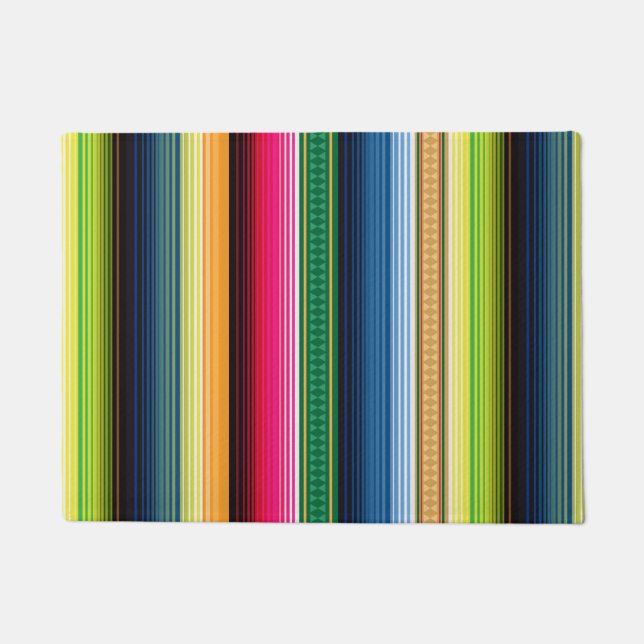 Traditionelles mexikanisches umfassendes Serape Fußmatte (Vorderseite)