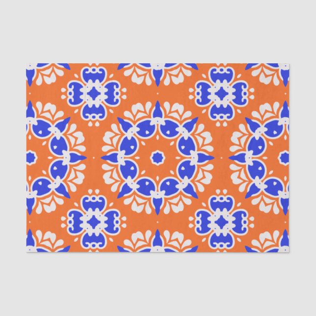 Traditionelles Mosaikmuster für Ethnic Folk Print Seidenpapier (Vorderseite)
