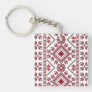 Traditionelles Motiv, traditionelles rumänisches M Schlüsselanhänger