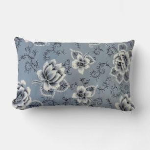 Traditionelles Muster der blauen Blume   Lumbar Pi Lendenkissen