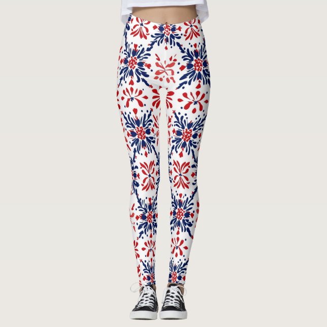 Traditionelles Muster Leggings (Vorderseite)