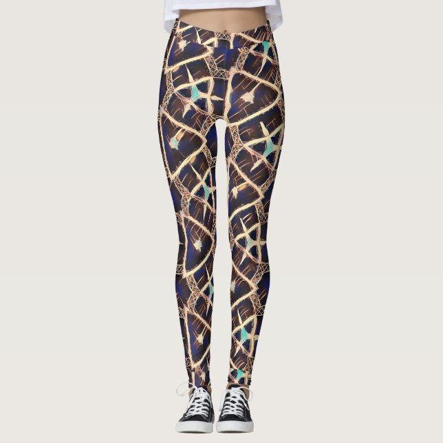 traditionelles Muster Leggings (Vorderseite)