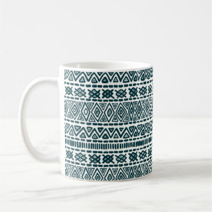 Traditionelles nahtloses Ornament in volkstümliche Kaffeetasse