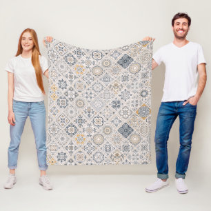 Traditionelles Ornament Portugiesisch und Spanisch Fleecedecke
