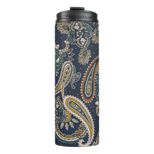 Traditionelles Paisley-Muster auf der Basis Thermosbecher