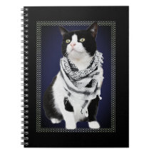 Traditionelles palästinensisches Kufiya mit Katze