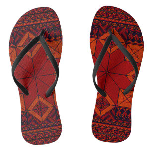 Traditionelles palästinensisches Stickereimuster t Flip Flops