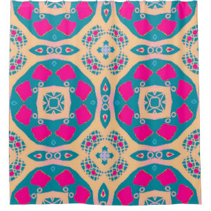Traditionelles, peruanisches Patchwork, Fliesenmus Duschvorhang