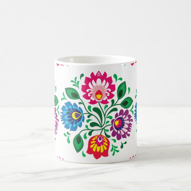 Traditionelles polnisches Blumengeflecht Kaffeetasse (Mittel)