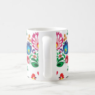 Traditionelles polnisches florales Volksschnittmus Kaffeetasse