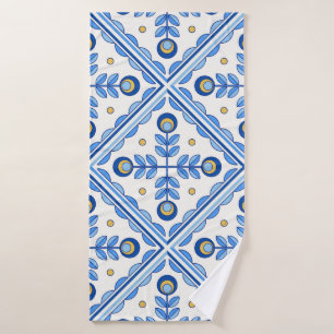 Traditionelles Portugal Lissabon Azulejo Keramik F Badehandtuch
