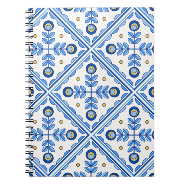 Traditionelles Portugal Lissabon Azulejo Keramik F Notizblock (Vorderseite)