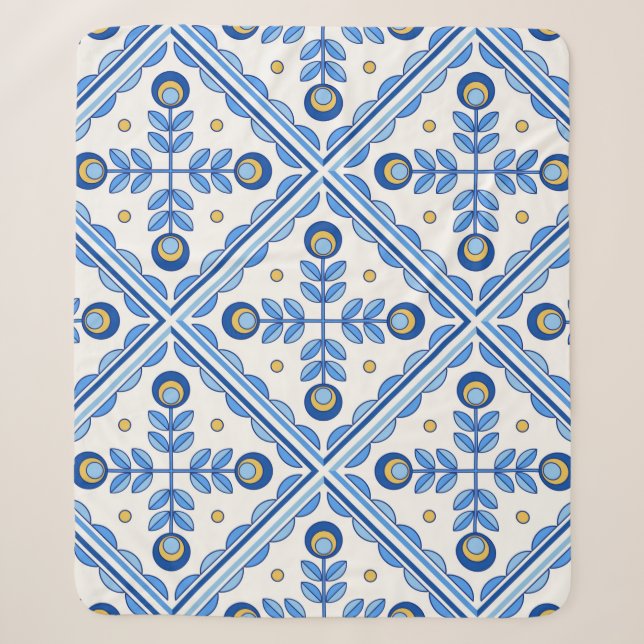 Traditionelles Portugal Lissabon Azulejo Keramik F Sherpadecke (Vorderseite)