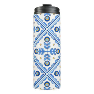 Traditionelles Portugal Lissabon Azulejo Keramik F Thermosbecher