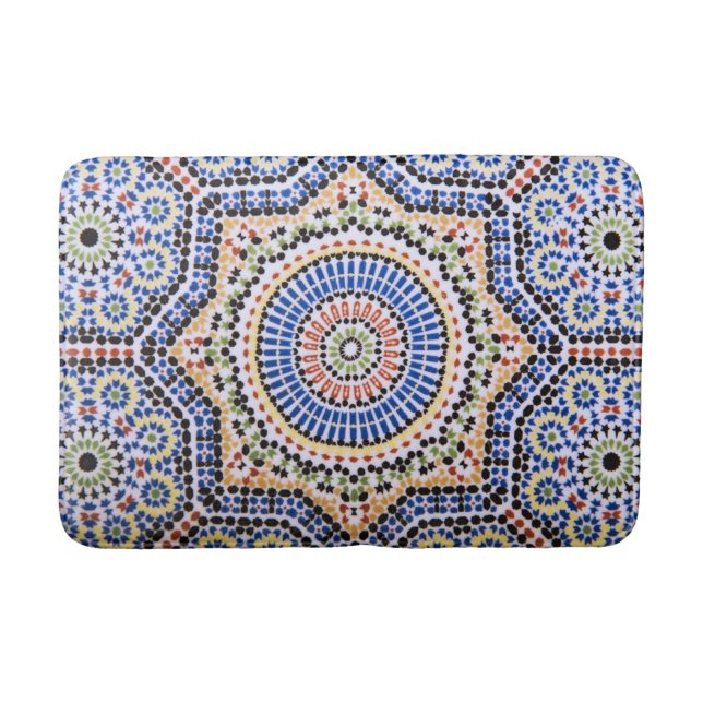 Traditionelles Portugiese Azulejo Fliesen-Muster Badematte (Vorderseite)