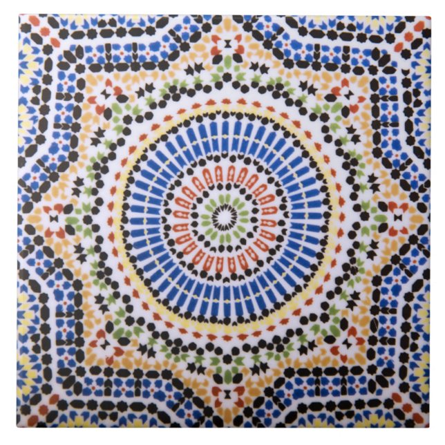 Traditionelles Portugiese Azulejo Fliesen-Muster Fliese (Vorderseite)