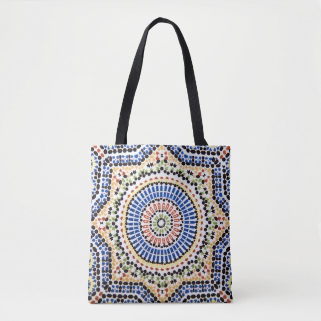 Traditionelles Portugiese Azulejo Fliesen-Muster Tasche (Vorderseite)