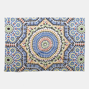 Traditionelles portugiesisches Azulejo-Fliesenmust Küchentuch
