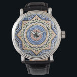 Traditionelles portugiesisches Azulejo Tile Muster Armbanduhr<br><div class="desc">Traditionelles portugiesisches Azulejo Tile Muster Spanisch und Portugiesisch Accent Mens Womens Unisex Watch</div>